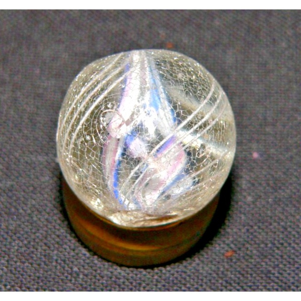 German Handmade Three Strand Divided Core Glass Marble 19mm 3/4 Inch